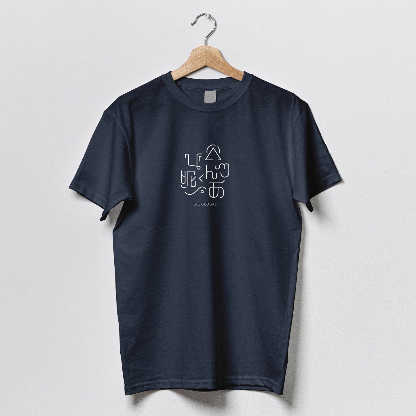 Navy "Glyphs" SIL Global T-Shirt