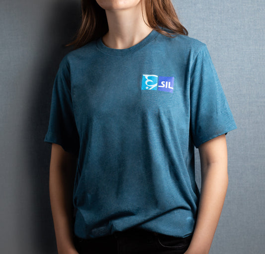 Unisex Short Sleeved T-Shirt with Logo - Blue